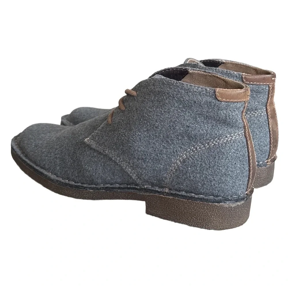 J. Murphy Johnston & Murphy Men Grey Wool Chukka Boots Size 9.5 M Preppy Neutral